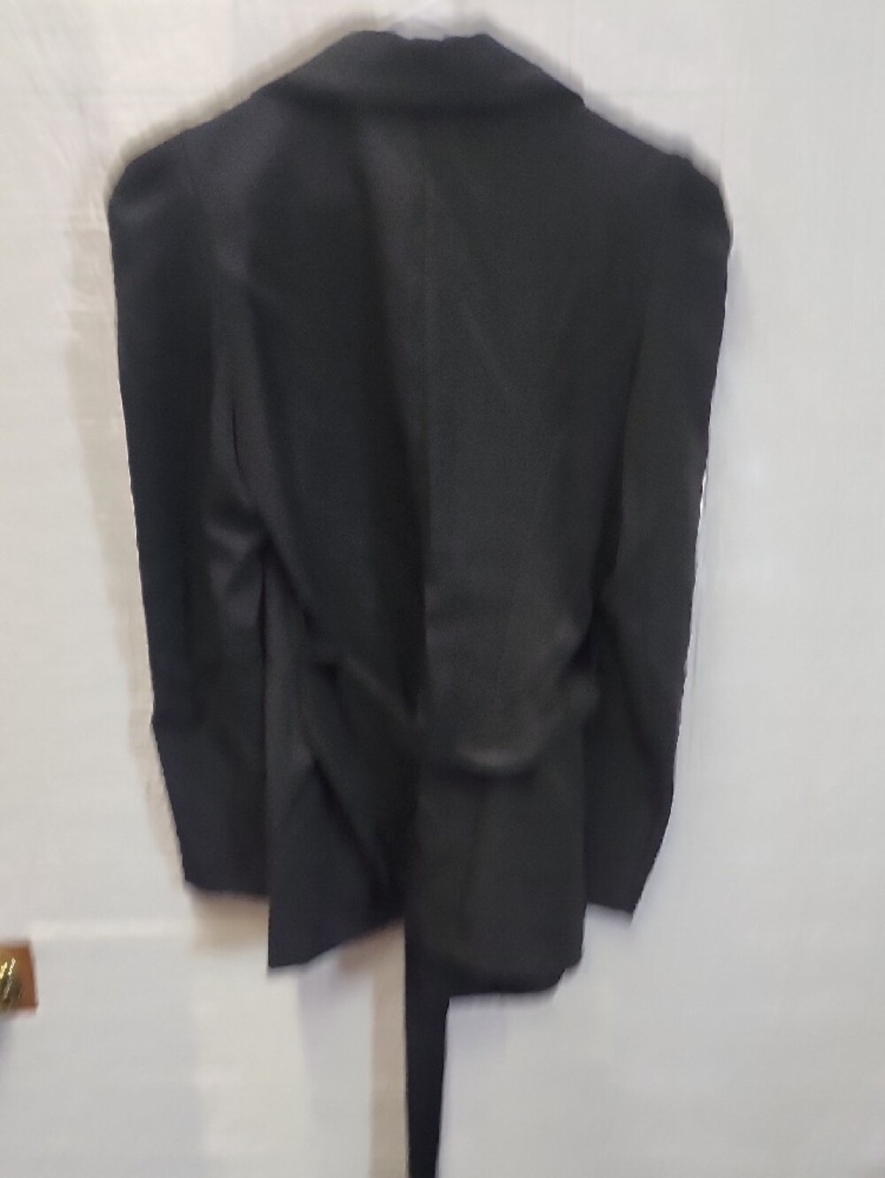 ITALIAN Belted Black Women’s Blazer - Tailored Shawl Collar - Picture 6 of 6